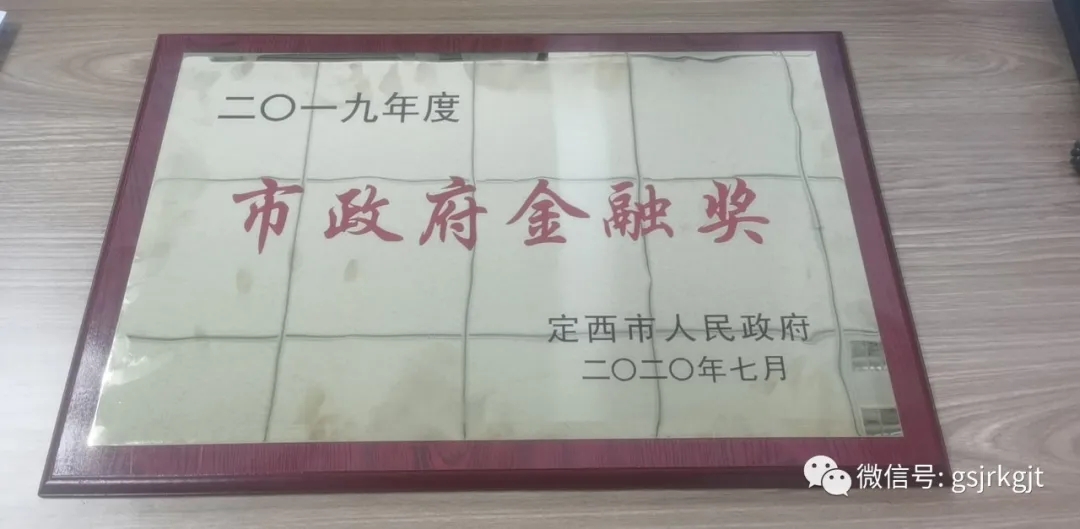 金控定西担保荣获“市政府金融奖”